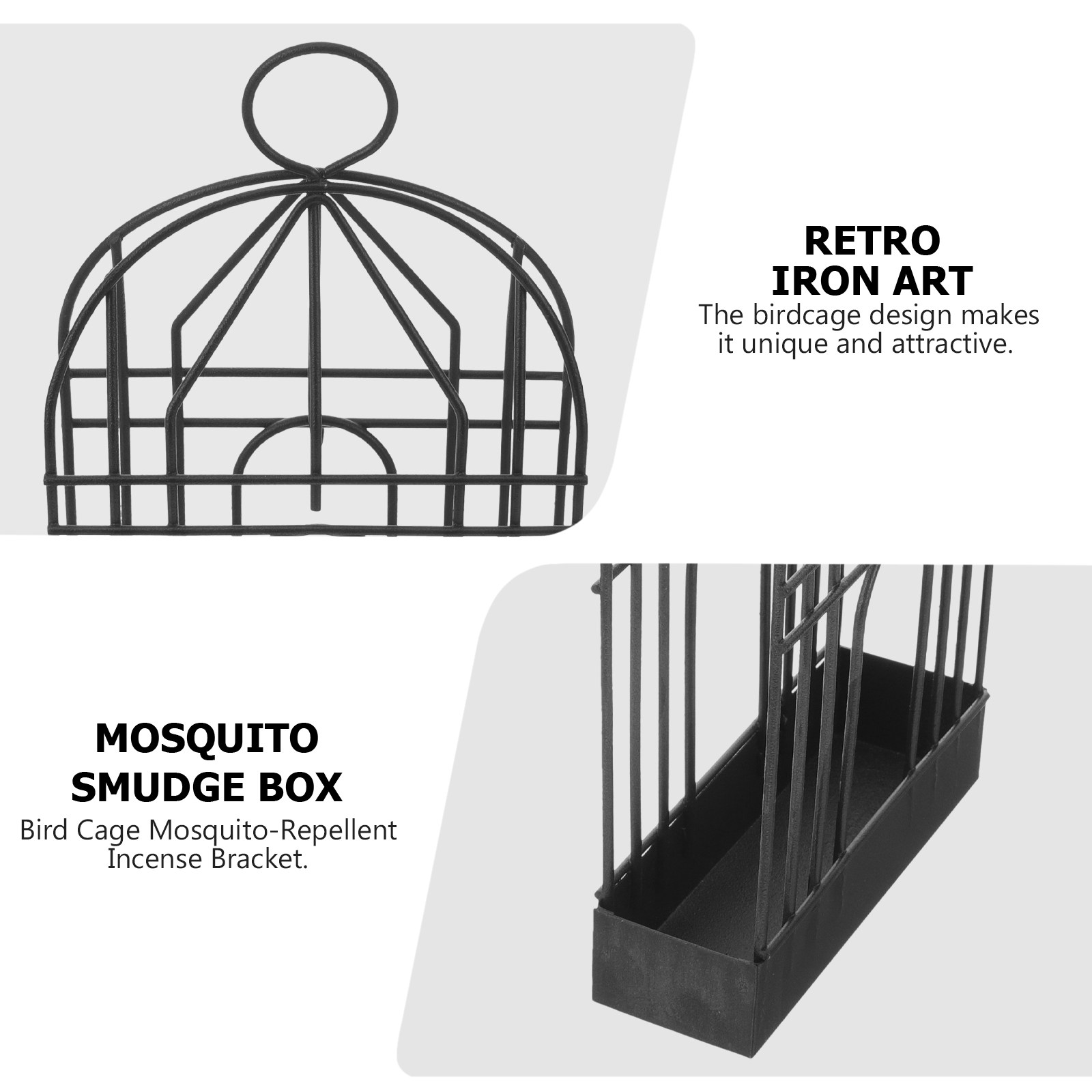 Black Retro Iron Birdcage Brac - огляд і ціна Incense Holder