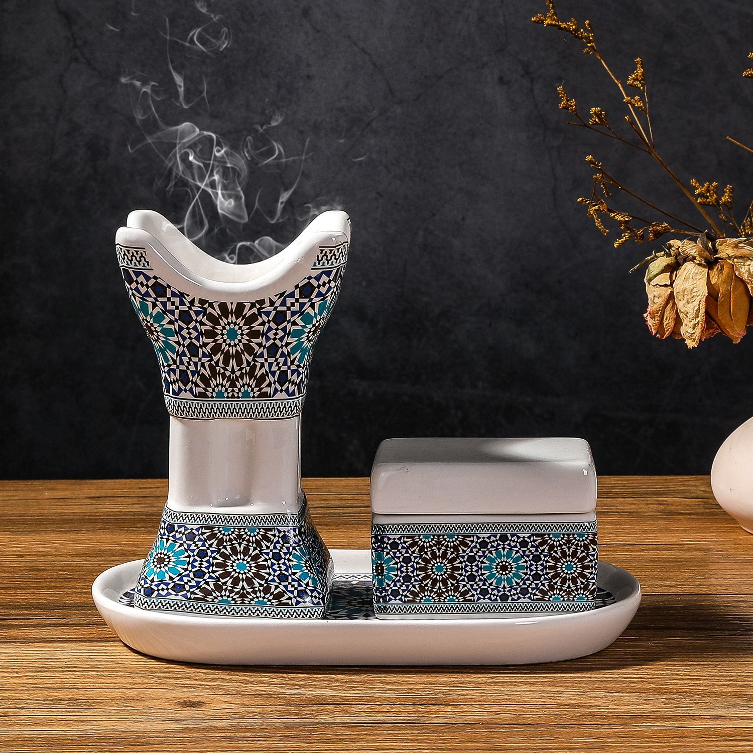 Arabic Ceramic Printed Four-co - огляд і ціна Incense Holder